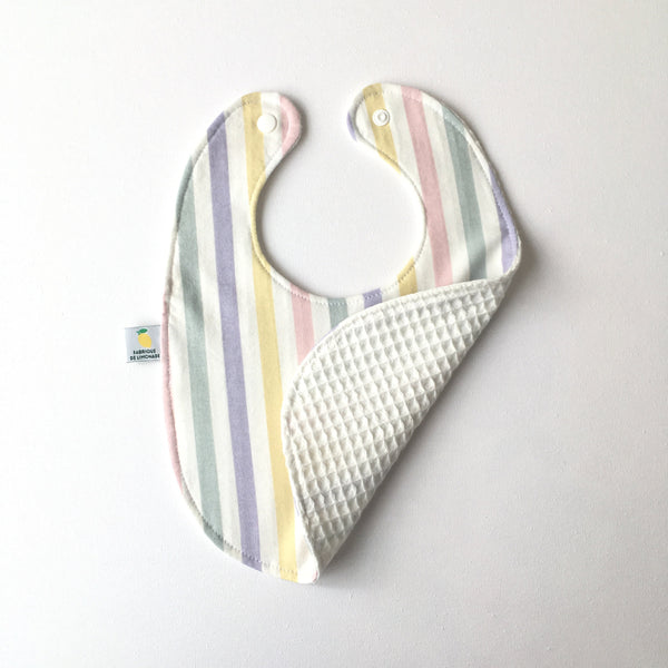 Baby slab van biologisch katoen met pastel strepen