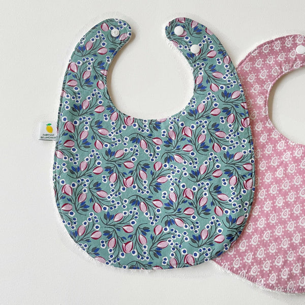 Baby slab. Roze slab en blauwe slab met bloemetjes