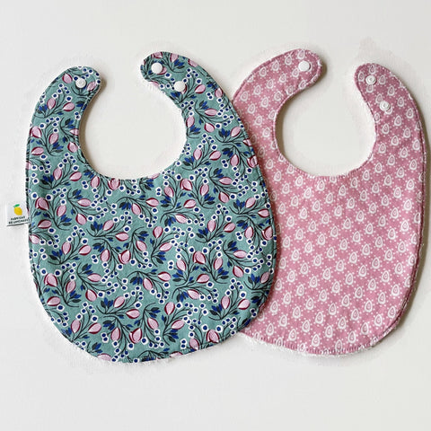 Baby slab. Roze slab en blauwe slab met bloemetjes